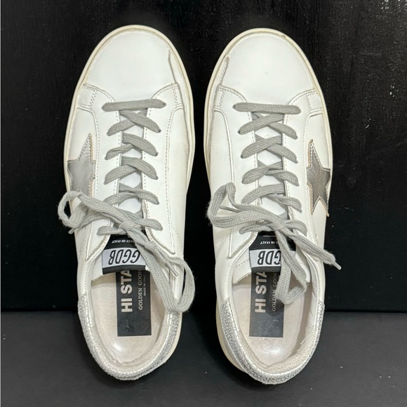 Golden Goose Women’s Hi Star with Star and Metallic Silver Heel (Authentic!) - Picture 6 of 9
